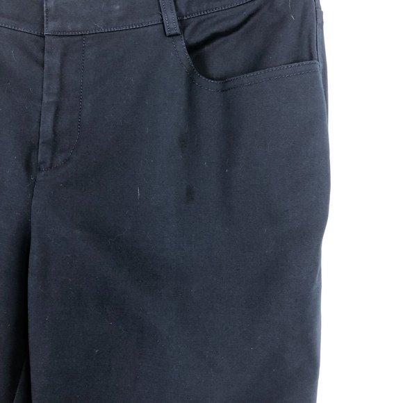 SoCa St. John Mid-Rise Navy Blue Crop Ankle Pants Zipper Pocket Trousers 8 - Picture 3 of 10